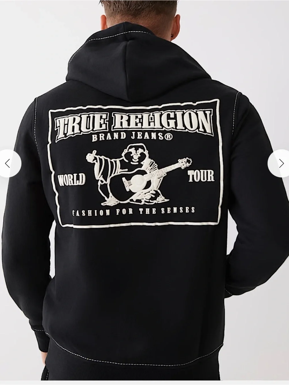 True Religion Big T Zip hoodie size XL